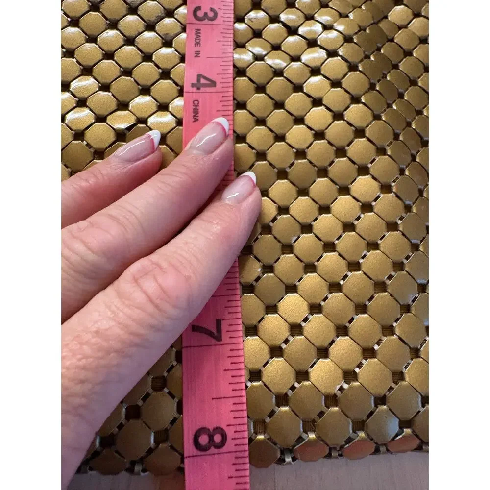 Vintage Whiting Davis Gold Metal Mesh Handbag Chain link Shoulder Bag Glam